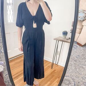 Seafolly Australia Tie-Front Jumpsuit Black S
